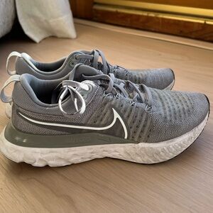 Nike Gray and White Athletic Sneakers